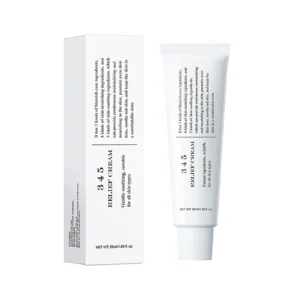 Front‑facing photo of a 50 ml jar of Dr. Althea 345 Relief Cream on a white background—sleek ivory jar with silver lid—highlighting its lightweight vegan gel‑cream formula designed to soothe post‑acne Ghanaian skin, fade dark spots, and restore hydration.